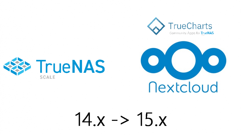 TrueNAS SCALE Nextcloud (TrueCharts版) 從 14.x 升級至 15.x 的那些事(官方建議操作流程) - 封面圖